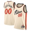 Detroit Pistons Custom Nike 2024-25 City Edition Valkoinen Miesten Pelipaidat Swingman